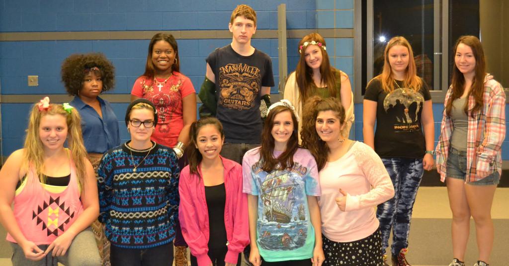 From Right to Left, Top to Bottom: Morgan Neal, Brianna Leonard, John Thibideau, Blair Sakwa, Ana Weinfurther, Dalia Rubenstein, Tori Stark, Adrian Oliver, Jianella Macalino, Alison Zywicki, and Tara Naoum. 