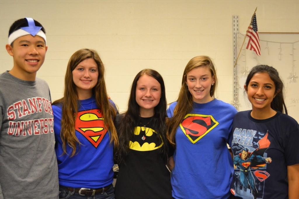 Left to right: 
Jarrell Ku, Brooke Bain, Catilin Sandhi, Lana Floer, and Antara Ajjampur (all juniors).