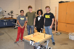 Team members and their robot 