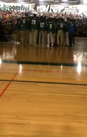 The pregame football peprally at WBHS