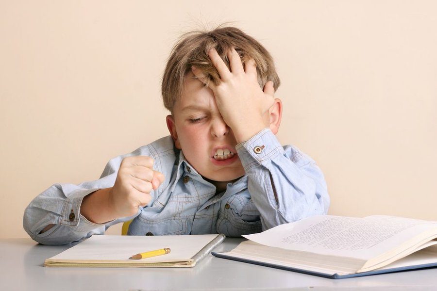 Frustration with homework or schoolwork or child with learning difficulties.