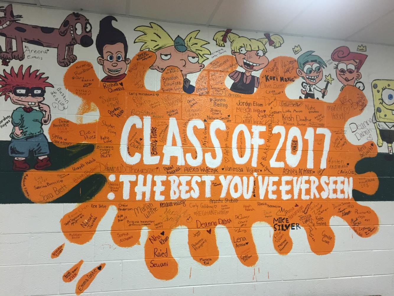 Class of 2017 Leaves 90s Themed Mural