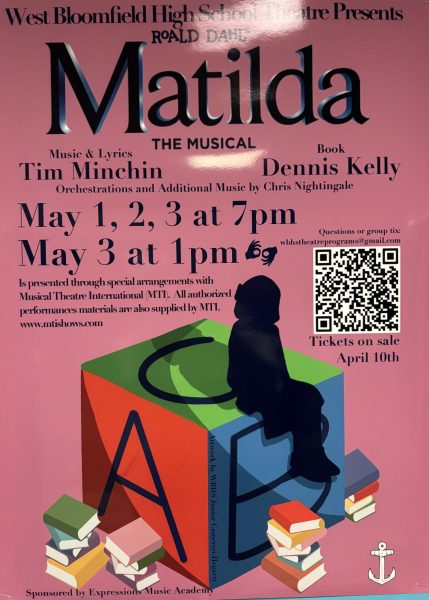Matilda advertisement in the hallway