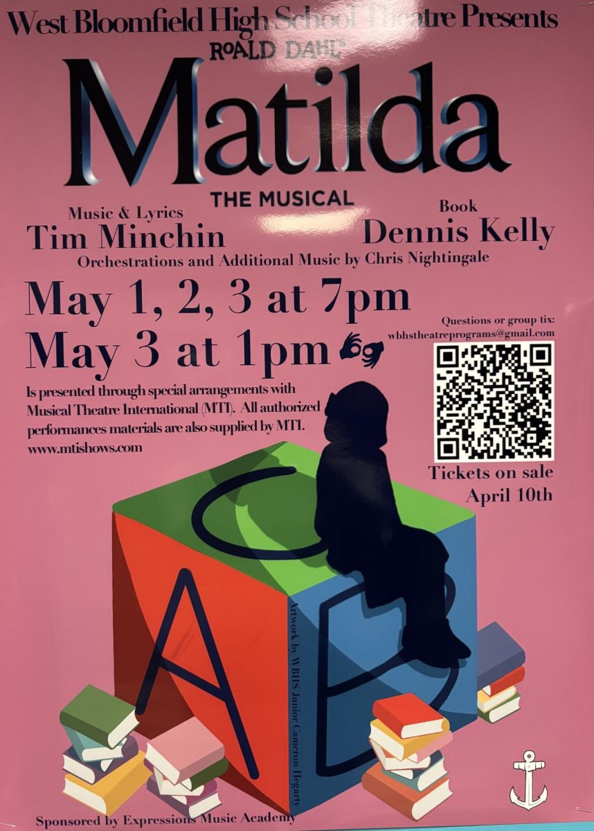 Matilda advertisement in the hallway