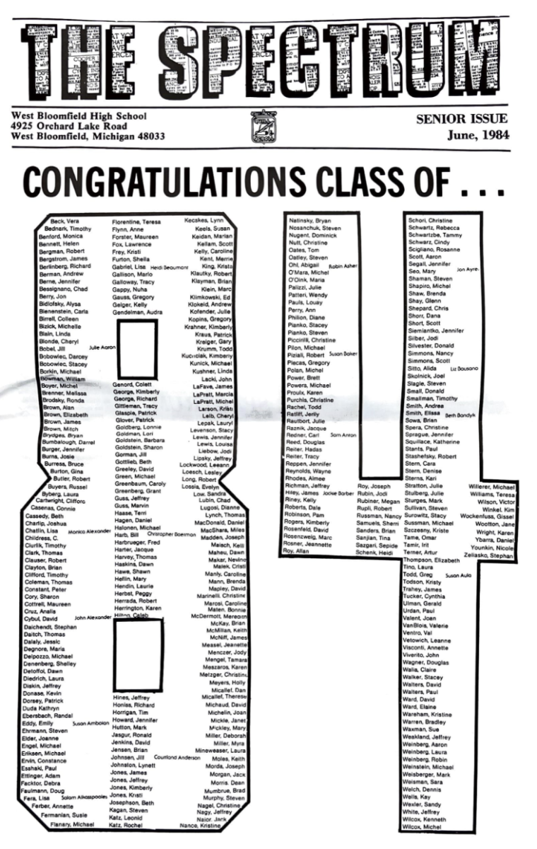 June 1984 Senior Issue
