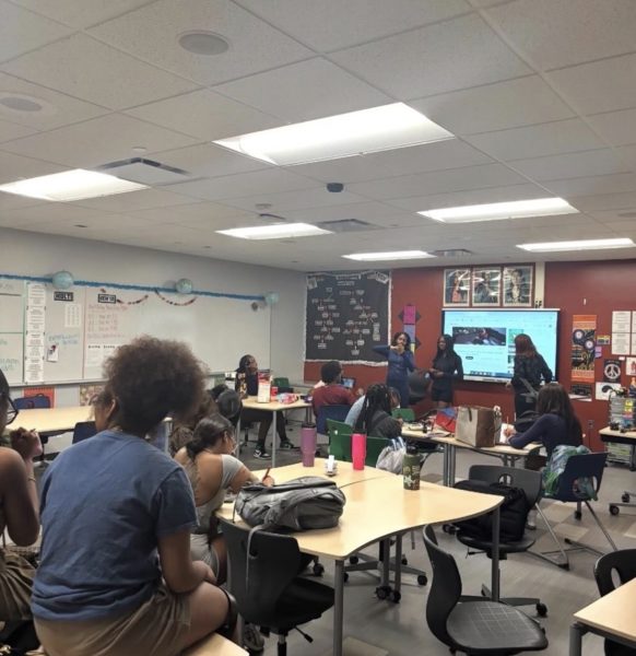 Jadore Wells, Amayah Brown, and Maddalyn Brown hosted their first S.I.S meeting last school year introducing themselves as the brand new leaders of the club